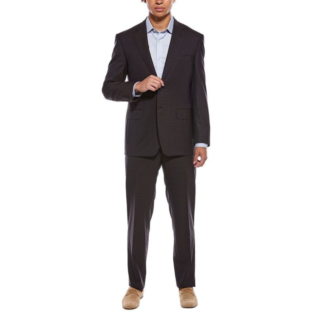 Canali Mens  2Pc Wool Suit, Black